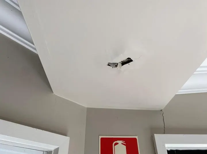 Busy Bees Castlemaine ceiling before repair
